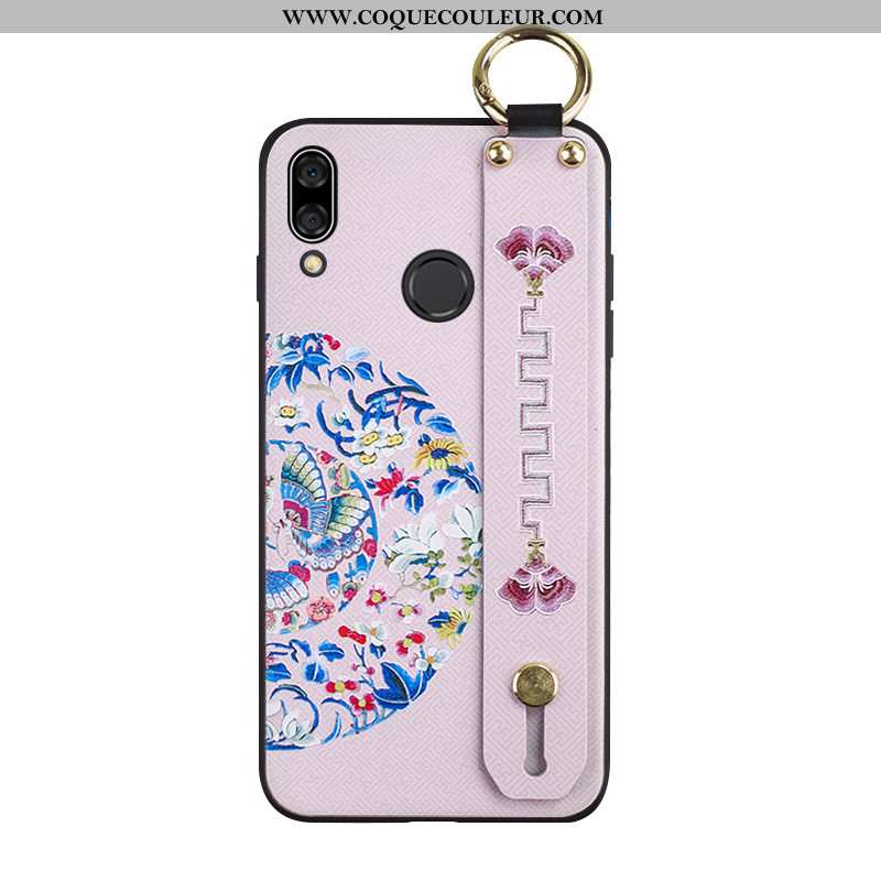 Étui Huawei P Smart+ Gaufrage Téléphone Portable Protection, Coque Huawei P Smart+ Tendance Fluide D