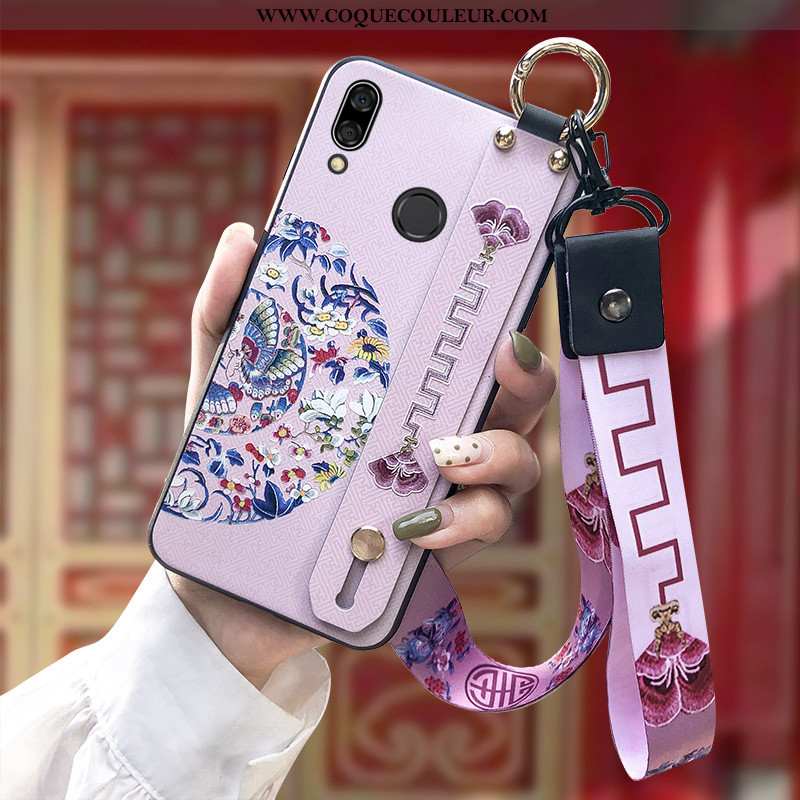 Étui Huawei P Smart+ Gaufrage Téléphone Portable Protection, Coque Huawei P Smart+ Tendance Fluide D