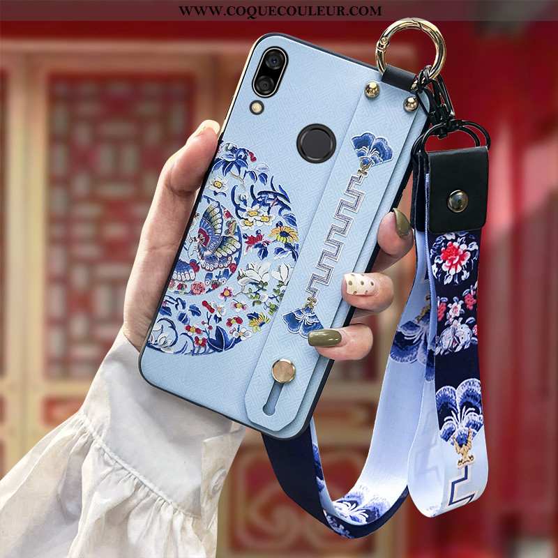 Étui Huawei P Smart+ Gaufrage Téléphone Portable Protection, Coque Huawei P Smart+ Tendance Fluide D