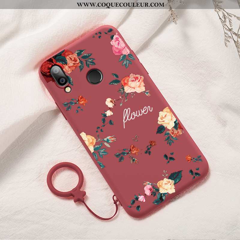 Housse Huawei P Smart+ Tendance Protection Étui, Étui Huawei P Smart+ Silicone Vent Verte