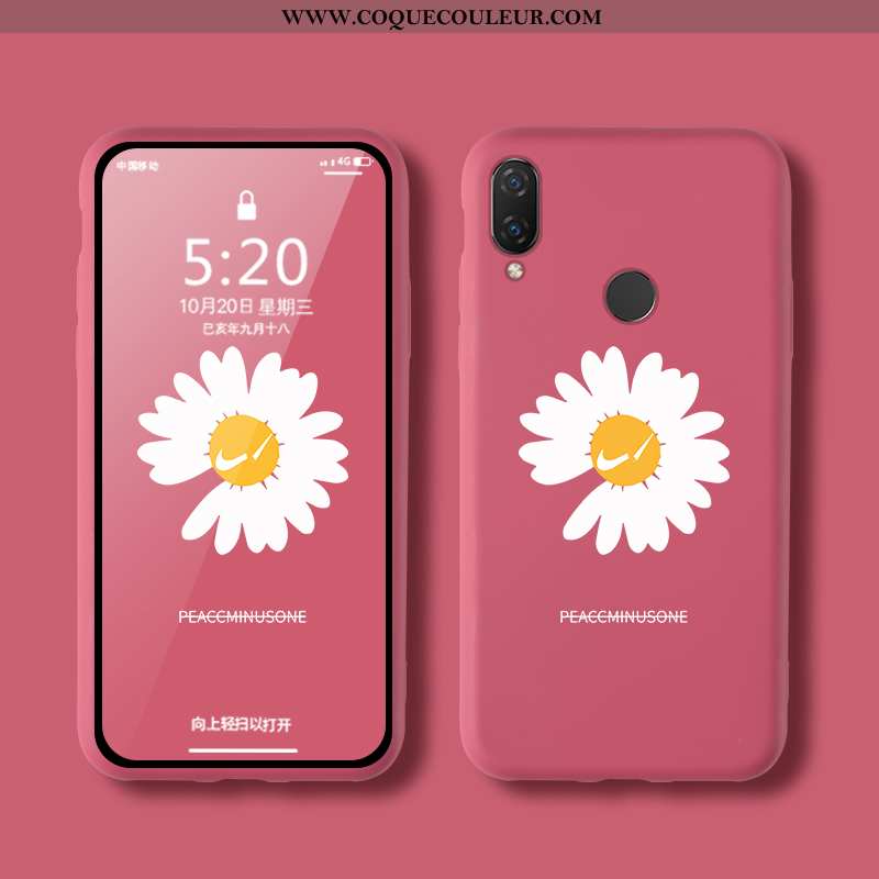 Étui Huawei P Smart+ Fluide Doux Vent Petite Marguerite, Coque Huawei P Smart+ Silicone Incassable V