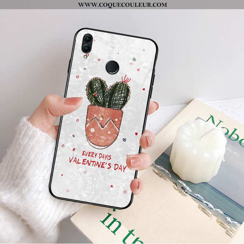 Étui Huawei P Smart+ Personnalité Silicone Net Rouge, Coque Huawei P Smart+ Créatif Verre Verte