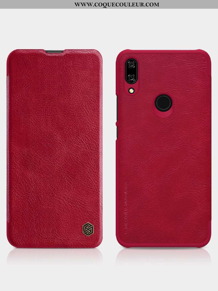 Coque Huawei P Smart Z Cuir Téléphone Portable Étui, Housse Huawei P Smart Z Rouge