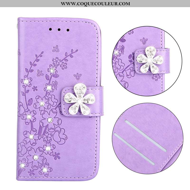 Étui Huawei P Smart Z Portefeuille Rose Téléphone Portable, Coque Huawei P Smart Z Cuir