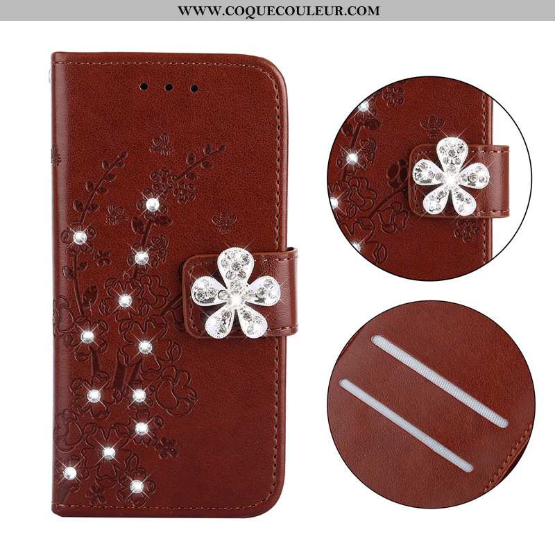 Étui Huawei P Smart Z Portefeuille Rose Téléphone Portable, Coque Huawei P Smart Z Cuir