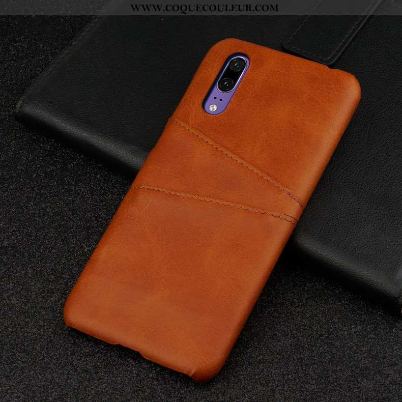 Étui Huawei P20 Protection Tempérer Coque, Coque Huawei P20 Personnalité Membrane Marron