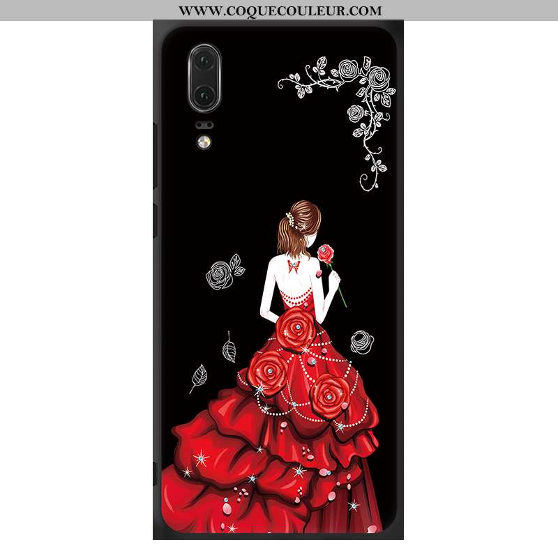 Housse Huawei P20 Protection Téléphone Portable Fluide Doux, Étui Huawei P20 Ornements Suspendus Sil