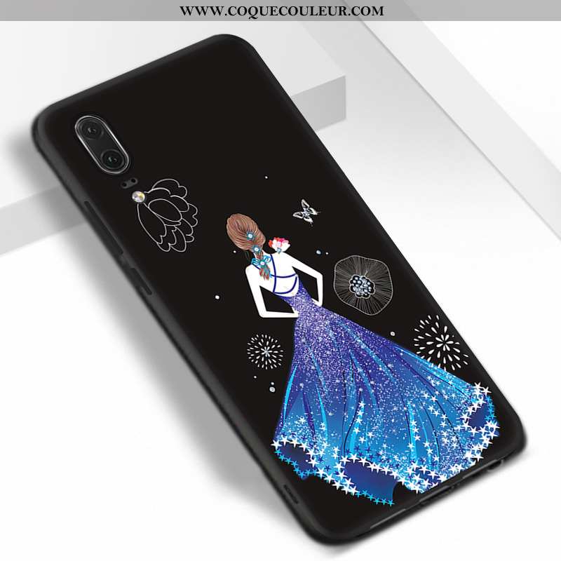 Housse Huawei P20 Protection Téléphone Portable Fluide Doux, Étui Huawei P20 Ornements Suspendus Sil