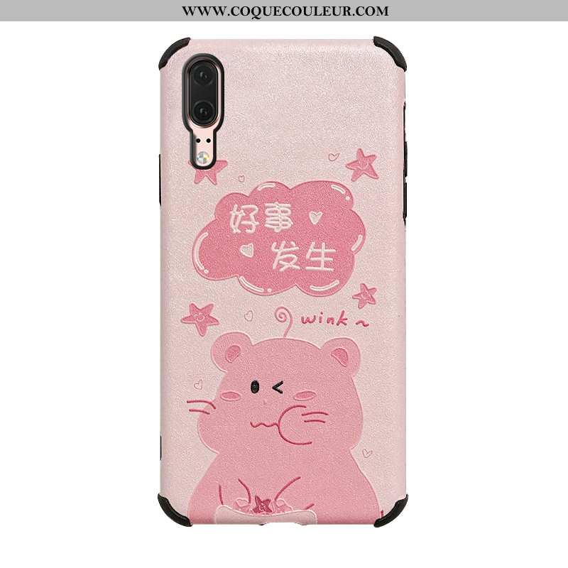 Coque Huawei P20 Charmant Incassable Étui, Housse Huawei P20 Tendance Fluide Doux Rose