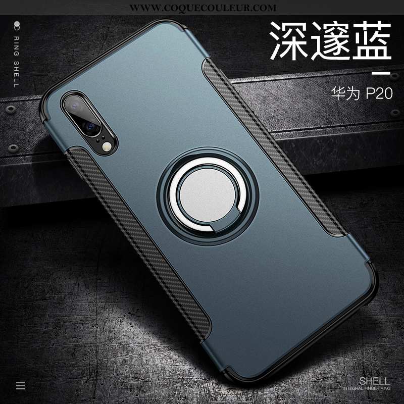 Housse Huawei P20 Créatif Étui Protection, Huawei P20 Tendance Téléphone Portable Bleu Foncé
