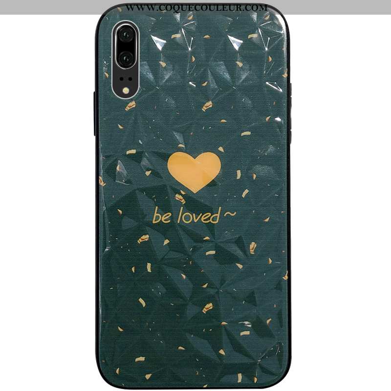 Coque Huawei P20 Ornements Suspendus Charmant Protection, Housse Huawei P20 Dessin Animé Vert Verte