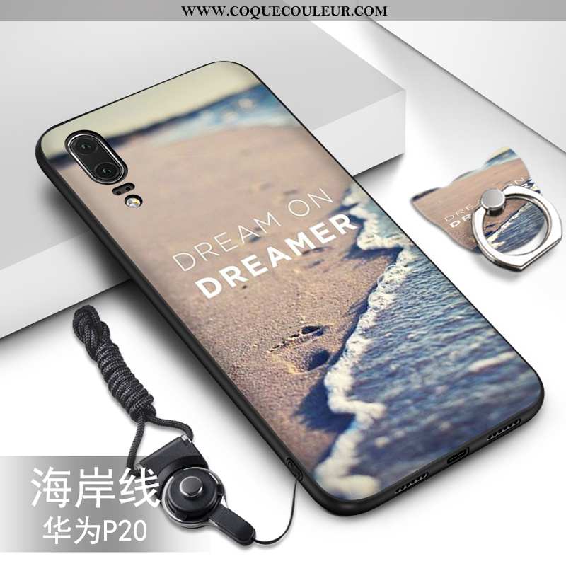 Étui Huawei P20 Fluide Doux Incassable Vert, Coque Huawei P20 Silicone Tendance Verte