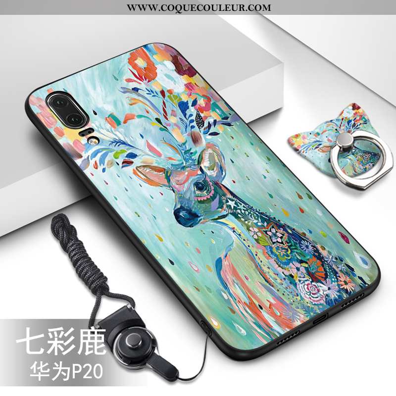 Étui Huawei P20 Fluide Doux Incassable Vert, Coque Huawei P20 Silicone Tendance Verte