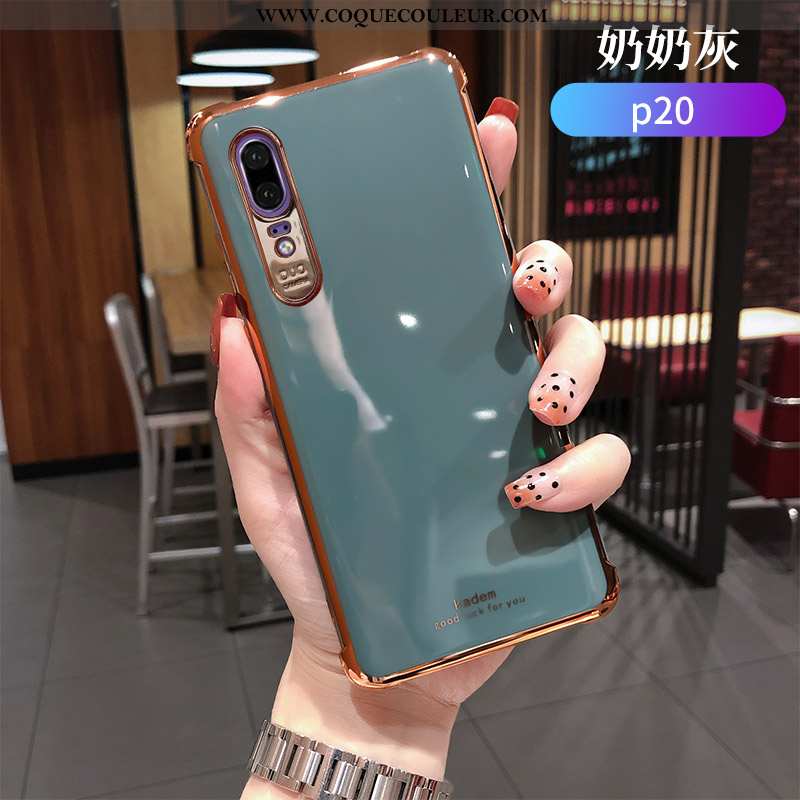 Coque Huawei P20 Créatif Vent Coque, Housse Huawei P20 Tendance Clair Gris