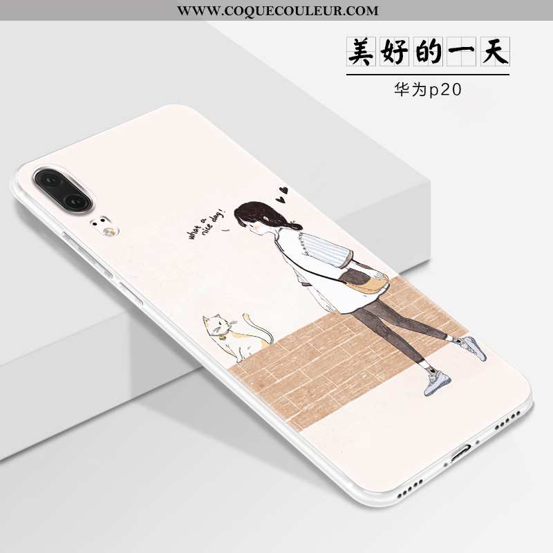 Coque Huawei P20 Silicone Vert Tout Compris, Housse Huawei P20 Charmant Légère Verte