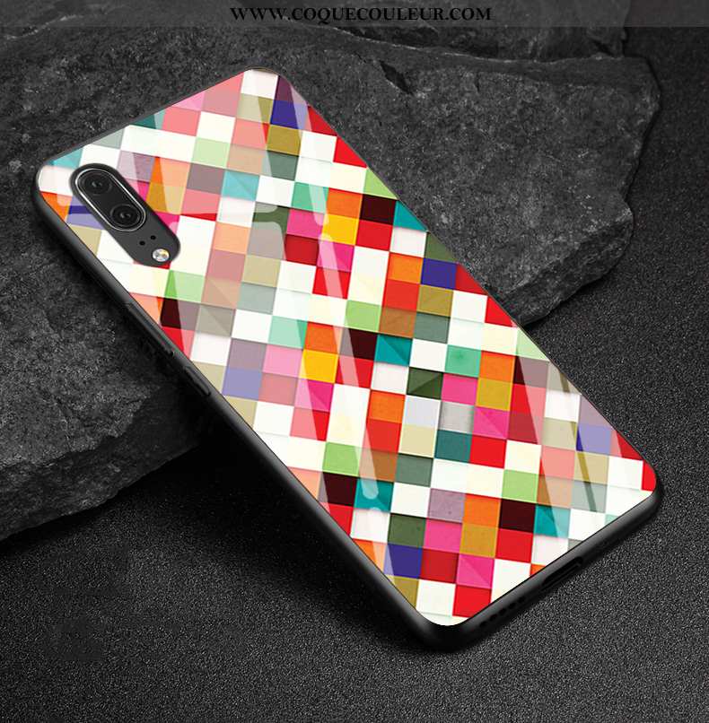 Étui Huawei P20 Mode Coque Cuir Véritable, Huawei P20 Protection Multicolore Coloré