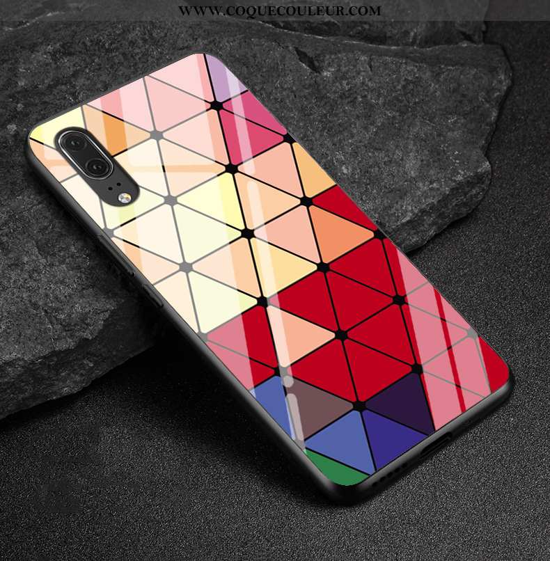 Étui Huawei P20 Mode Coque Cuir Véritable, Huawei P20 Protection Multicolore Coloré