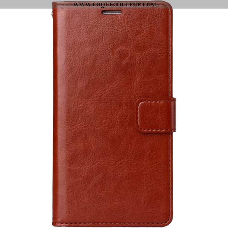 Housse Huawei P20 Cuir Support Étui, Étui Huawei P20 Fluide Doux Protection Marron