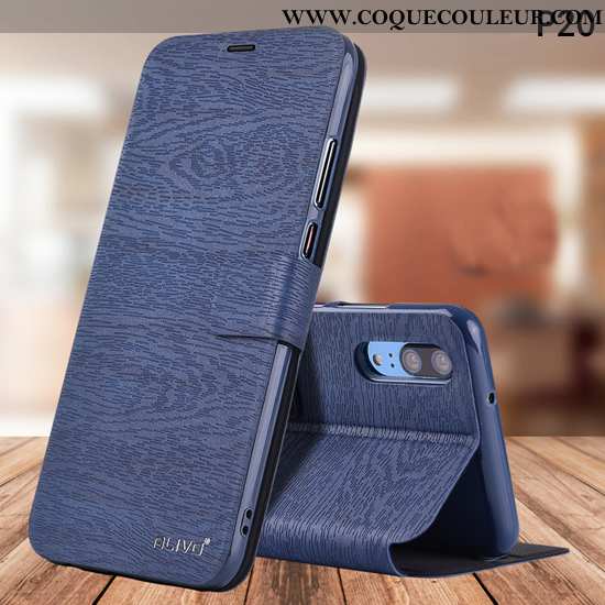 Étui Huawei P20 Silicone Coque Téléphone Portable, Huawei P20 Protection Housse Bleu Foncé