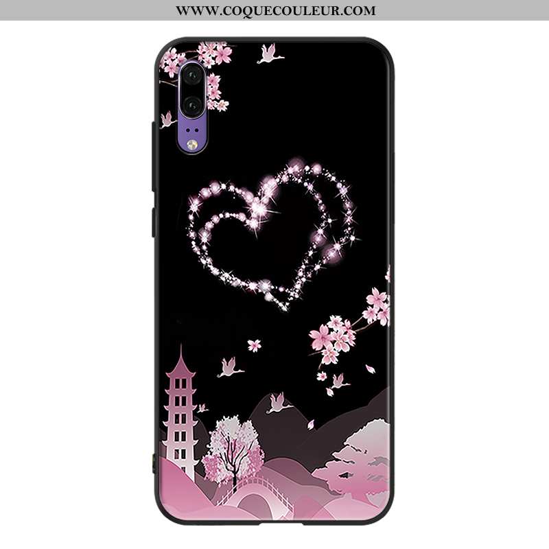 Housse Huawei P20 Protection Coque Mode, Étui Huawei P20 Tendance Rose