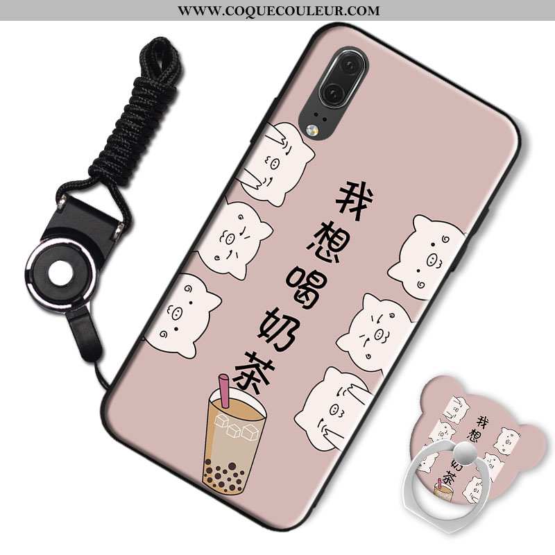 Housse Huawei P20 Protection Coque Mode, Étui Huawei P20 Tendance Rose