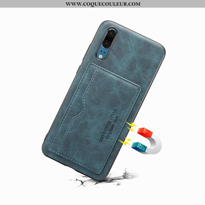 Coque Huawei P20 Protection Étui Rouge, Housse Huawei P20 Cuir Rouge