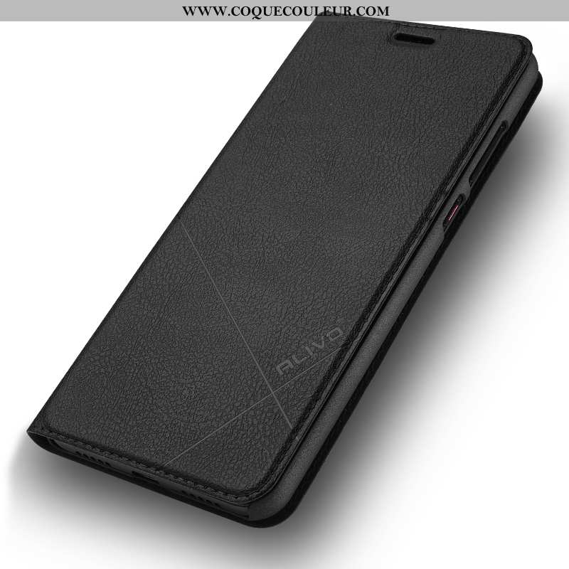 Étui Huawei P20 Protection Coque Clamshell, Huawei P20 Cuir Noir