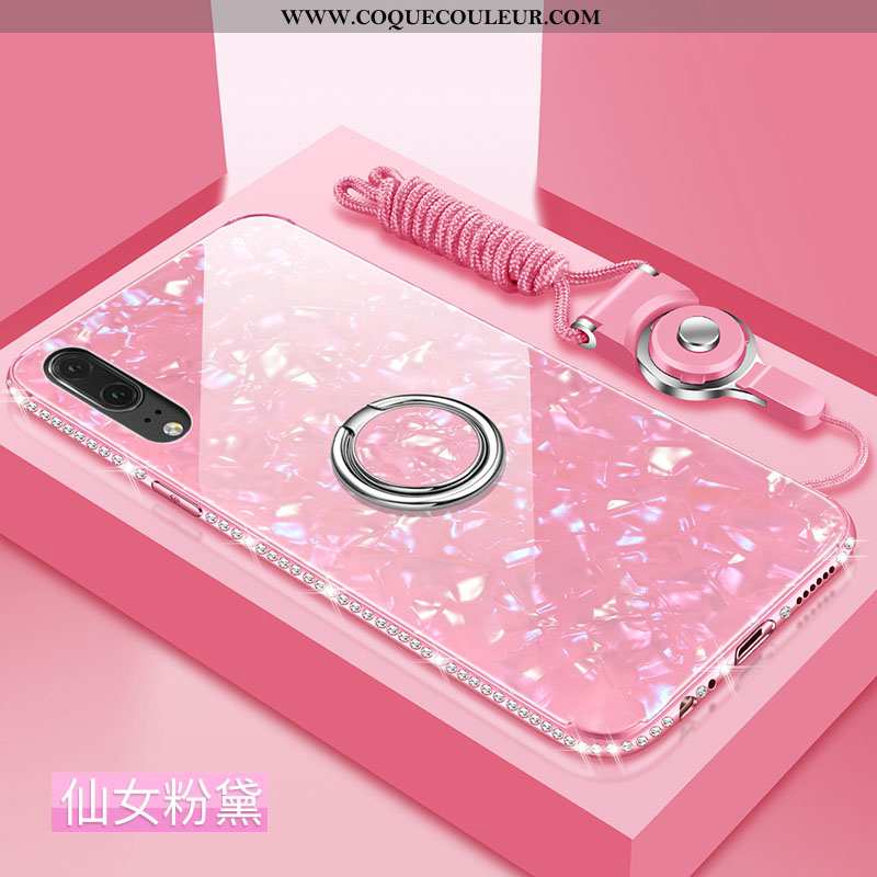 Étui Huawei P20 Silicone Incassable Rose, Coque Huawei P20 Protection Téléphone Portable Rose