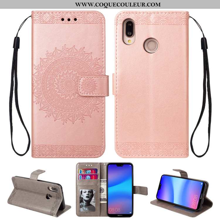 Housse Huawei P20 Lite Cuir Vert Incassable, Étui Huawei P20 Lite Protection Verte