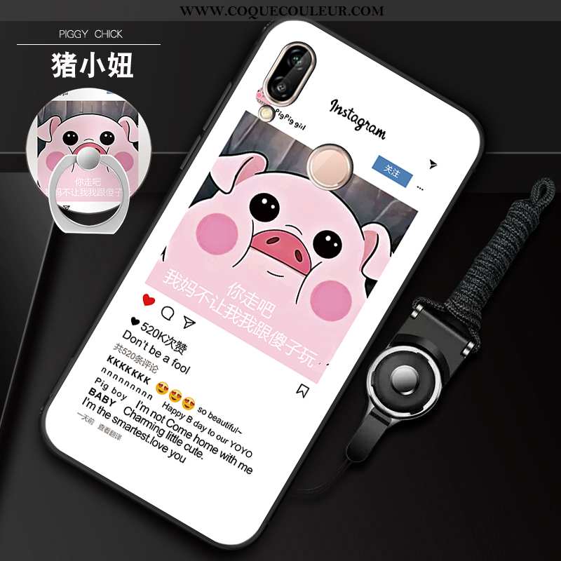 Coque Huawei P20 Lite Protection Fluide Doux, Housse Huawei P20 Lite Ornements Suspendus Support Ros