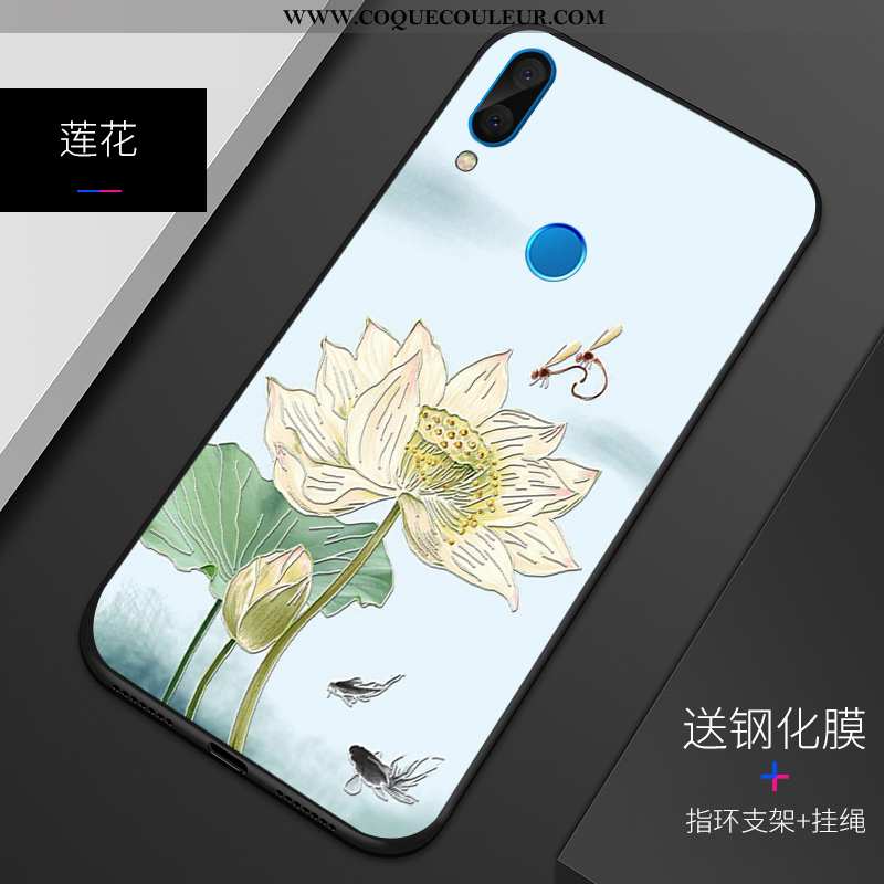 Étui Huawei P20 Lite Silicone Téléphone Portable Blanc, Coque Huawei P20 Lite Protection Personnalit