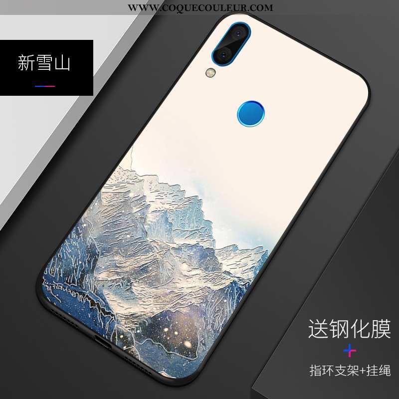 Étui Huawei P20 Lite Silicone Téléphone Portable Blanc, Coque Huawei P20 Lite Protection Personnalit