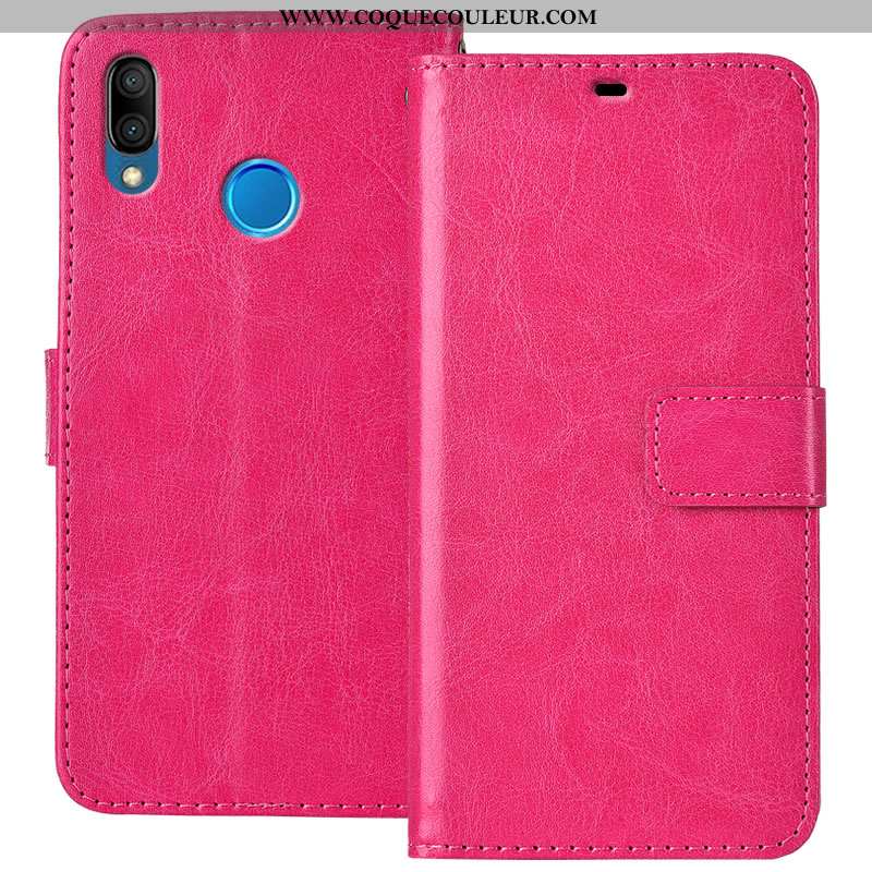 Étui Huawei P20 Lite Cuir Protection Coque, Coque Huawei P20 Lite Fluide Doux Housse Marron