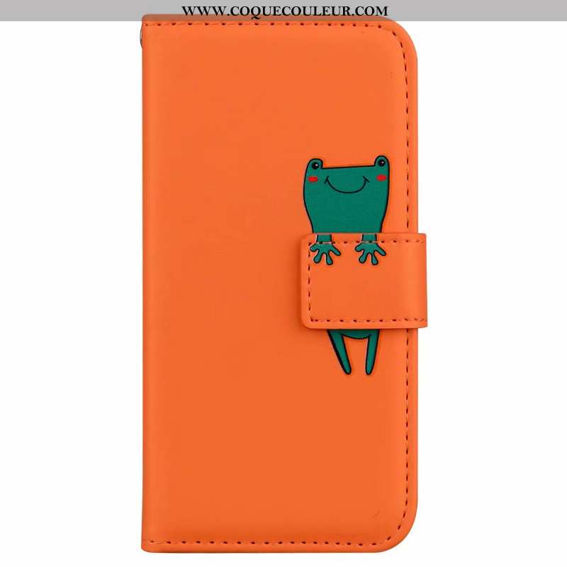 Housse Huawei P20 Lite Protection Coque Cuir, Étui Huawei P20 Lite Dessin Animé Orange