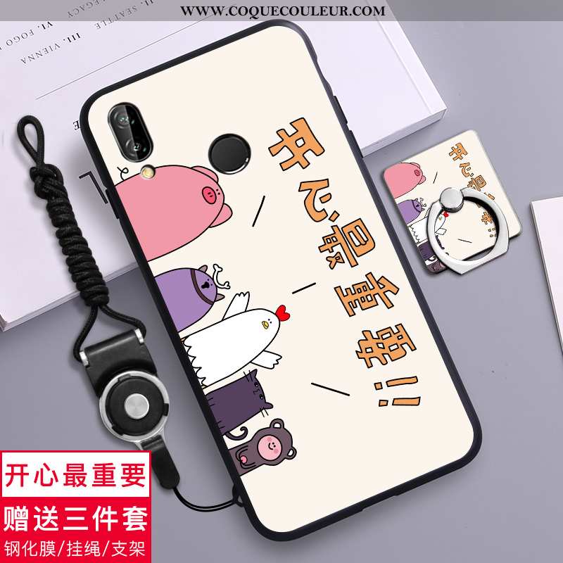 Étui Huawei P20 Lite Fluide Doux Dessin Animé Créatif, Coque Huawei P20 Lite Silicone Incassable Ver