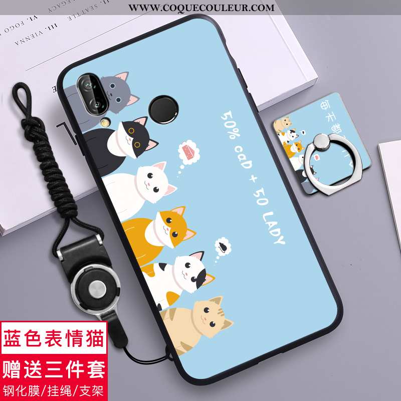 Étui Huawei P20 Lite Fluide Doux Dessin Animé Créatif, Coque Huawei P20 Lite Silicone Incassable Ver