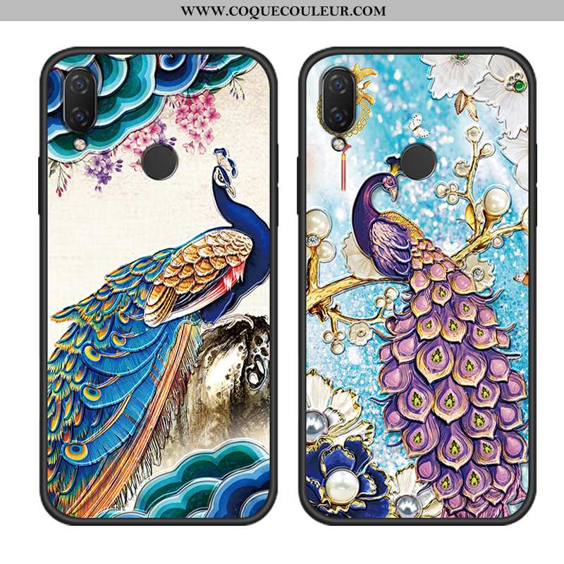 Coque Huawei P20 Lite Tendance Incassable Style Chinois, Housse Huawei P20 Lite Fluide Doux Bleu