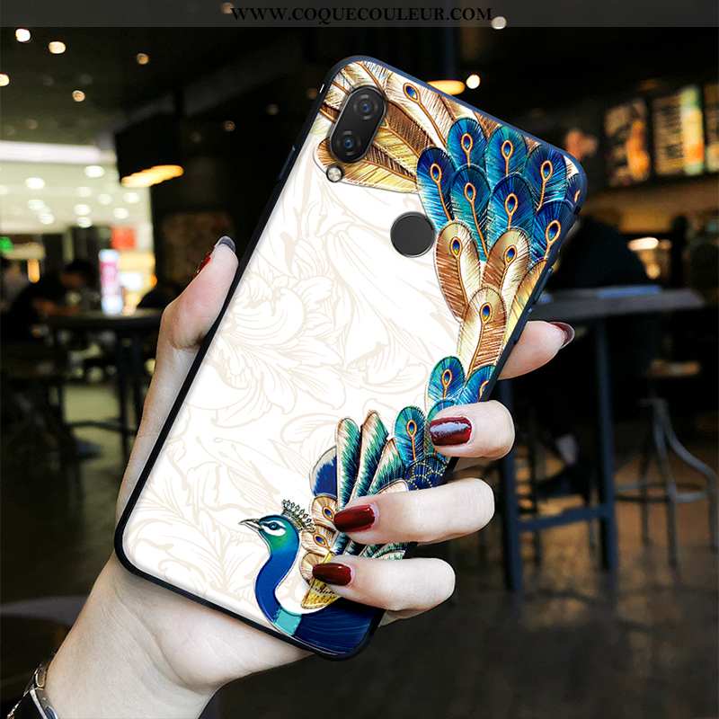 Coque Huawei P20 Lite Tendance Incassable Style Chinois, Housse Huawei P20 Lite Fluide Doux Bleu