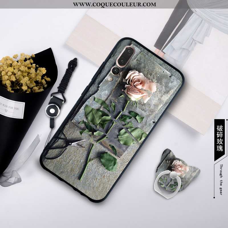 Coque Huawei P20 Pro Silicone Créatif Étui, Housse Huawei P20 Pro Protection Blanche