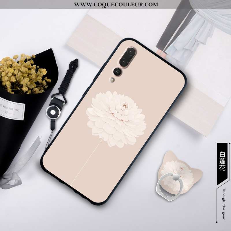 Coque Huawei P20 Pro Silicone Créatif Étui, Housse Huawei P20 Pro Protection Blanche