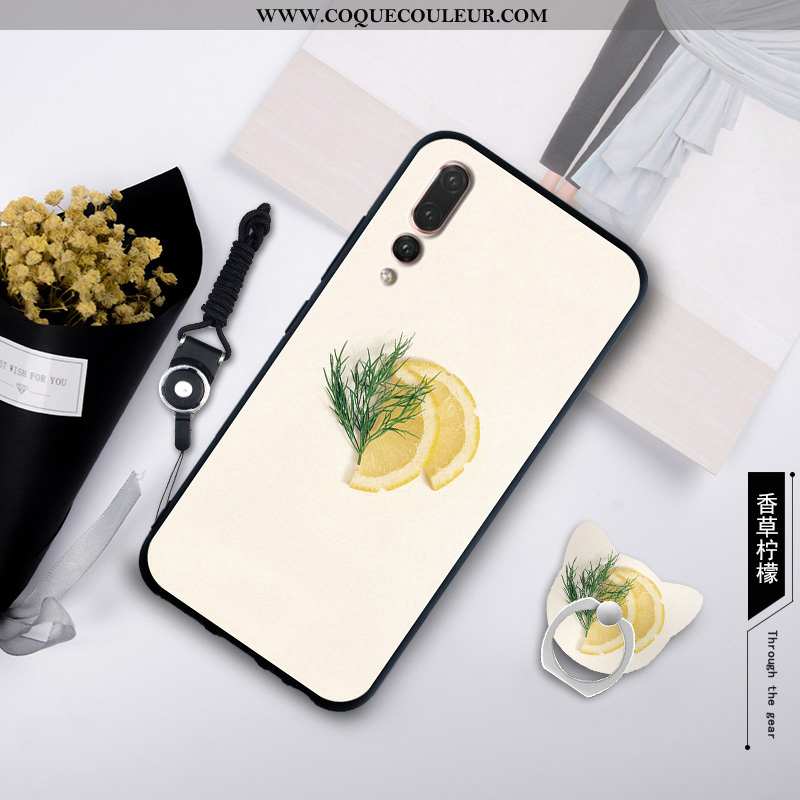 Coque Huawei P20 Pro Silicone Créatif Étui, Housse Huawei P20 Pro Protection Blanche