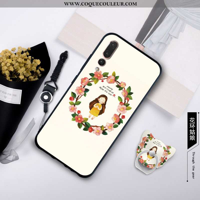 Coque Huawei P20 Pro Silicone Créatif Étui, Housse Huawei P20 Pro Protection Blanche