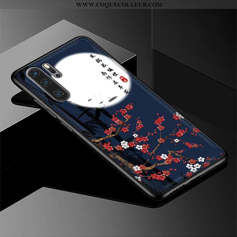 Étui Huawei P20 Pro Cuir Véritable Protection Coque, Coque Huawei P20 Pro Tendance Bleu