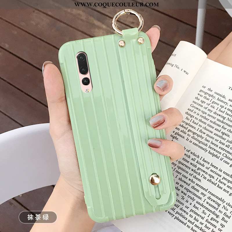 Étui Huawei P20 Pro Fluide Doux Coque Vert, Huawei P20 Pro Silicone Amoureux Verte