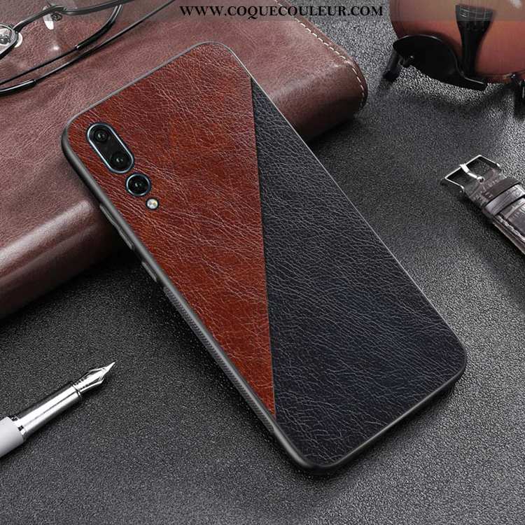 Housse Huawei P20 Pro Cuir Marron Coque, Étui Huawei P20 Pro Fluide Doux Personnalité