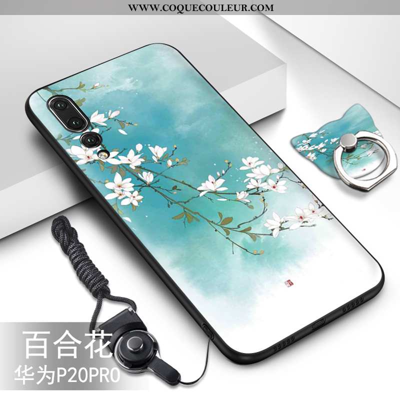 Coque Huawei P20 Pro Fluide Doux Incassable, Housse Huawei P20 Pro Silicone Vert Turquoise