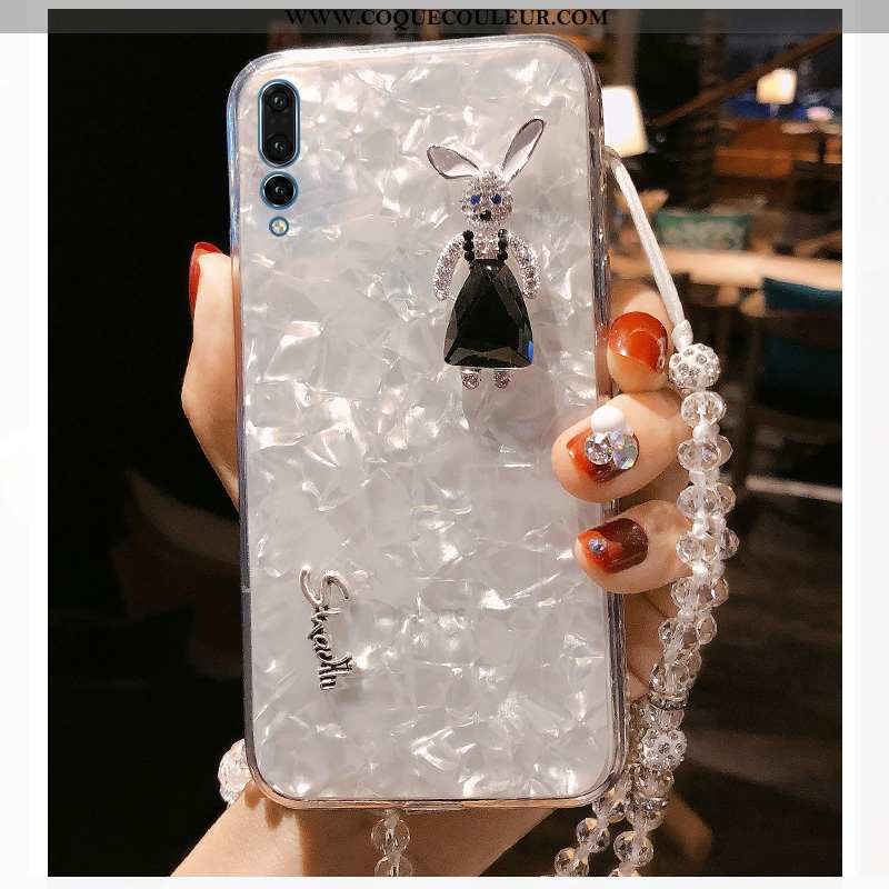 Coque Huawei P20 Pro Incruster Strass Fluide Doux Simple, Housse Huawei P20 Pro Tendance Étui Argent