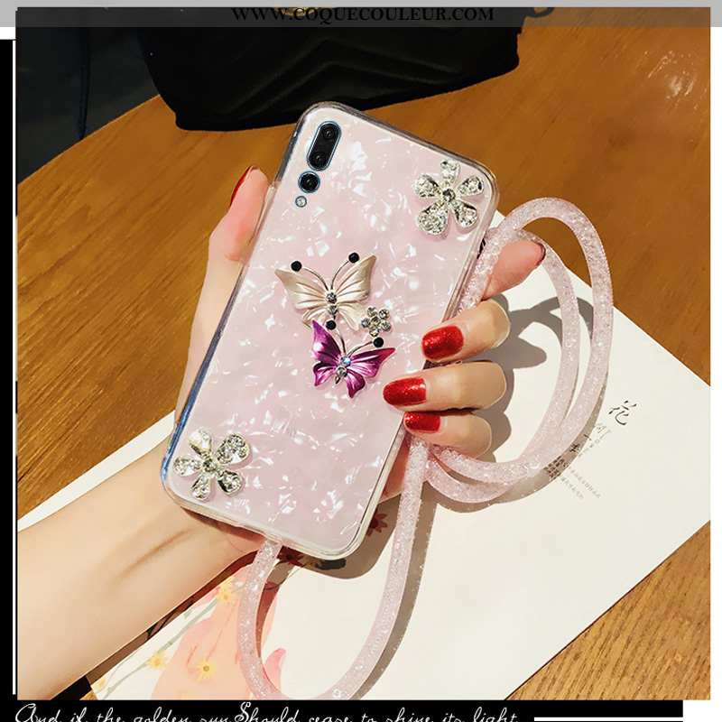 Coque Huawei P20 Pro Incruster Strass Fluide Doux Simple, Housse Huawei P20 Pro Tendance Étui Argent