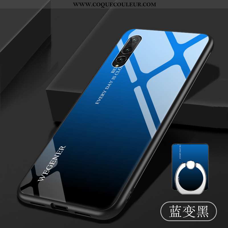 Étui Huawei P20 Pro Fluide Doux Miroir Coque, Coque Huawei P20 Pro Verre Téléphone Portable Violet