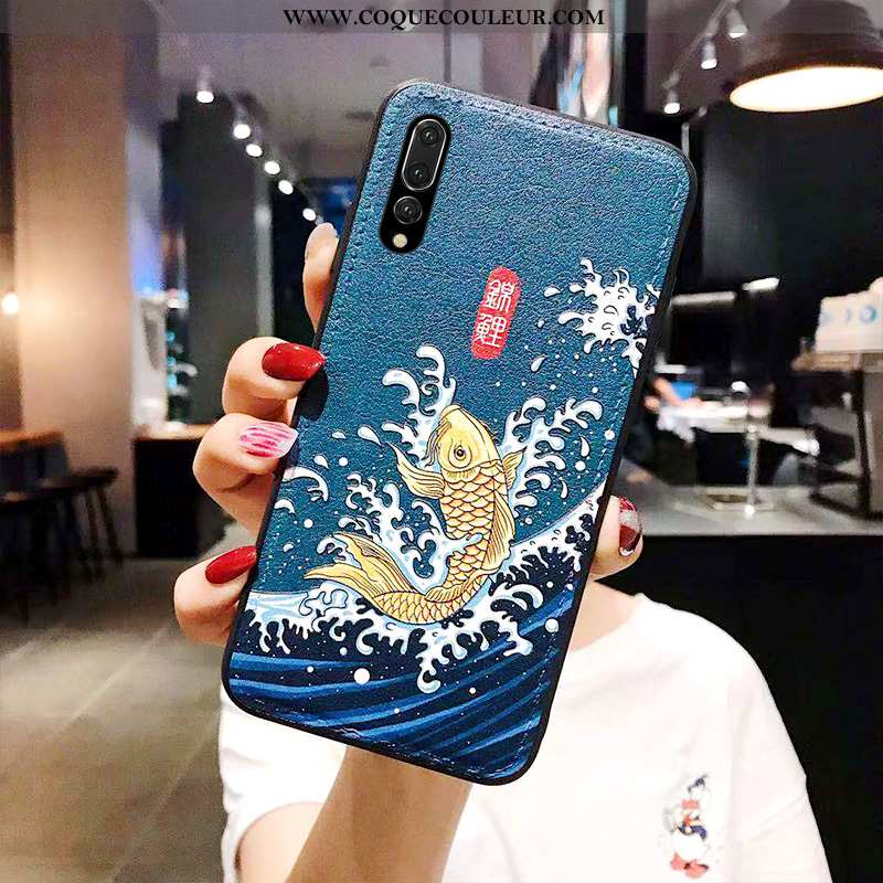 Coque Huawei P20 Pro Créatif Palais Incassable, Housse Huawei P20 Pro Gaufrage Étui Bleu